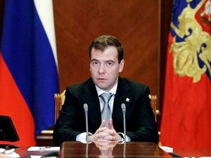 Tổng thống Nga Dmitry Medvedev.